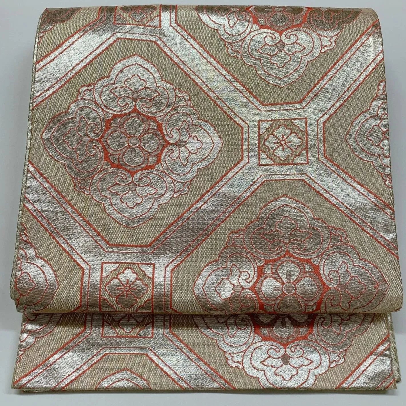 6327# Japanese Vintage Fukuro Obi Belt Kimono Fabric Silk Traditional