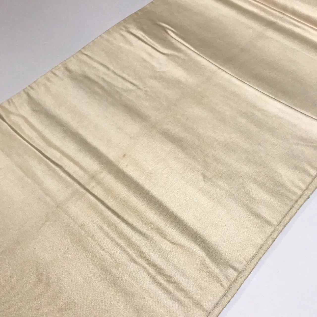 6336# Japanese Vintage Fukuro Obi Belt Kimono Fabric Silk Traditional Silver