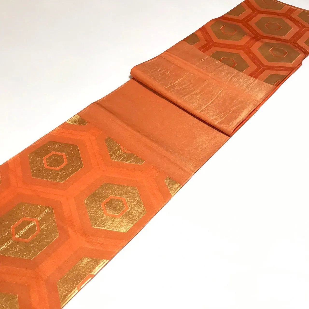 6338# Japanese Vintage Fukuro Obi Belt Kimono Fabric Silk Traditional