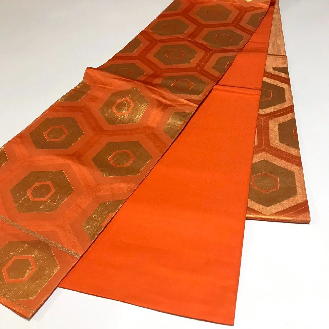 6338# Japanese Vintage Fukuro Obi Belt Kimono Fabric Silk Traditional