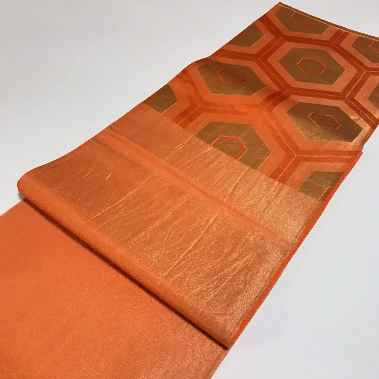 6338# Japanese Vintage Fukuro Obi Belt Kimono Fabric Silk Traditional