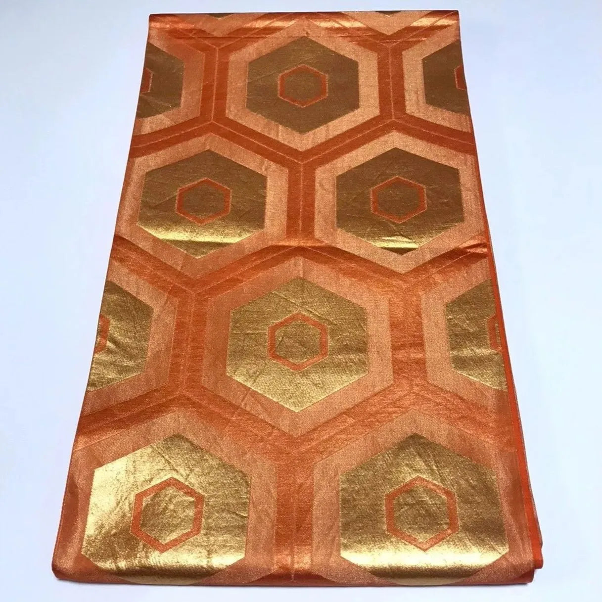 6338# Japanese Vintage Fukuro Obi Belt Kimono Fabric Silk Traditional