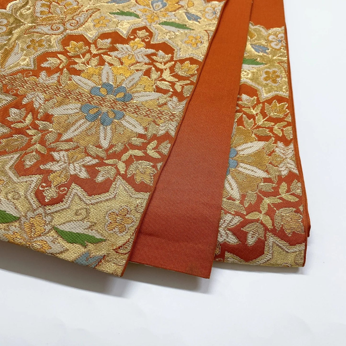 6340# Japanese Vintage Fukuro Obi Belt Kimono Fabric Silk Traditional