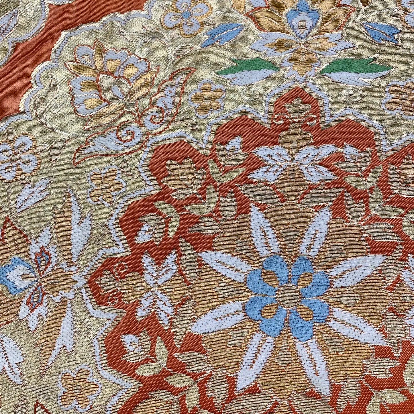 6340# Japanese Vintage Fukuro Obi Belt Kimono Fabric Silk Traditional