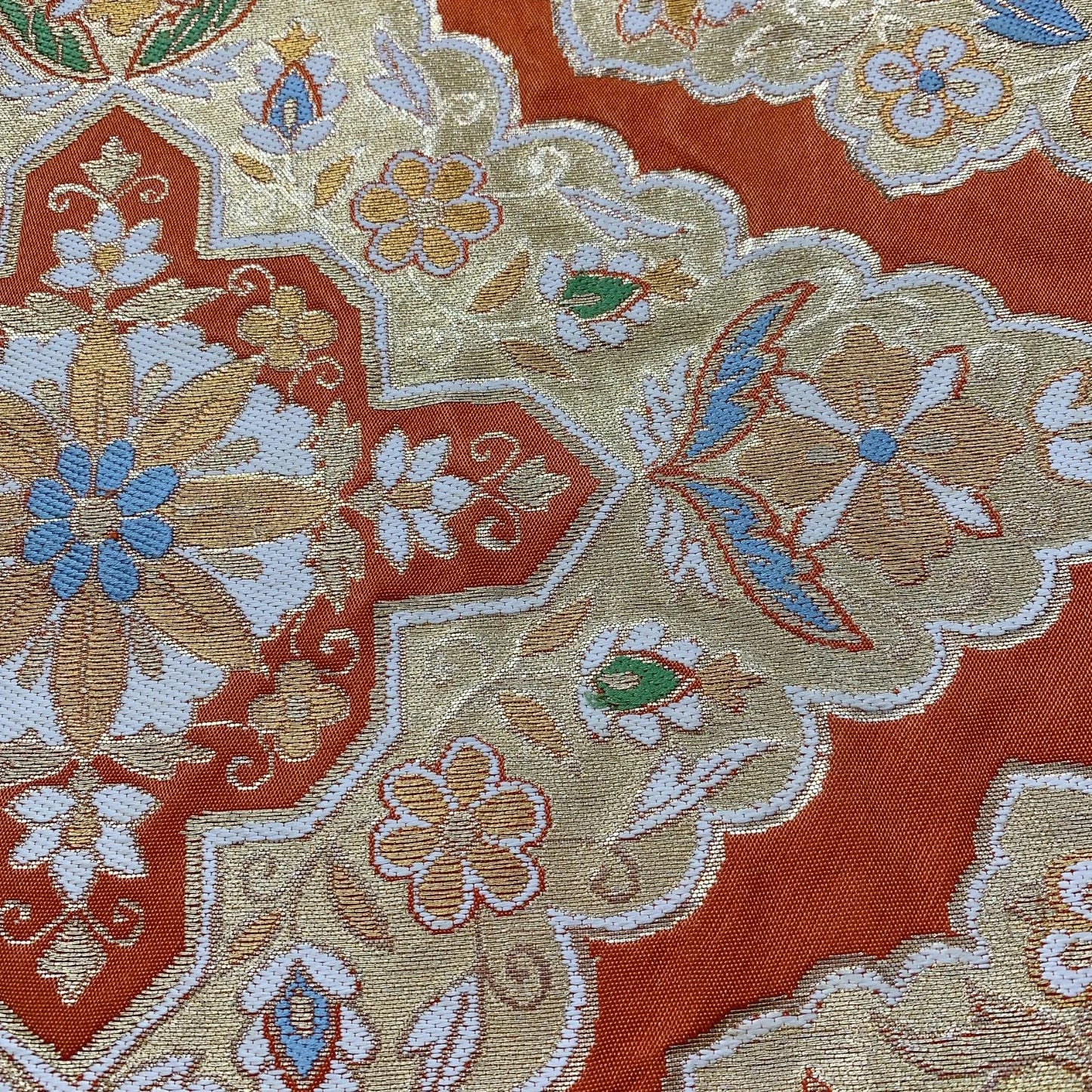 6340# Japanese Vintage Fukuro Obi Belt Kimono Fabric Silk Traditional