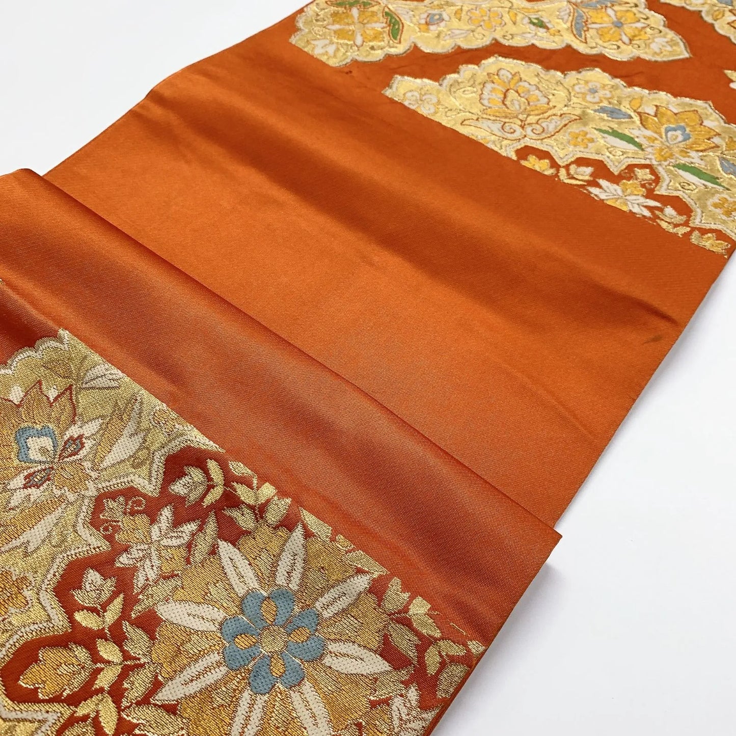 6340# Japanese Vintage Fukuro Obi Belt Kimono Fabric Silk Traditional