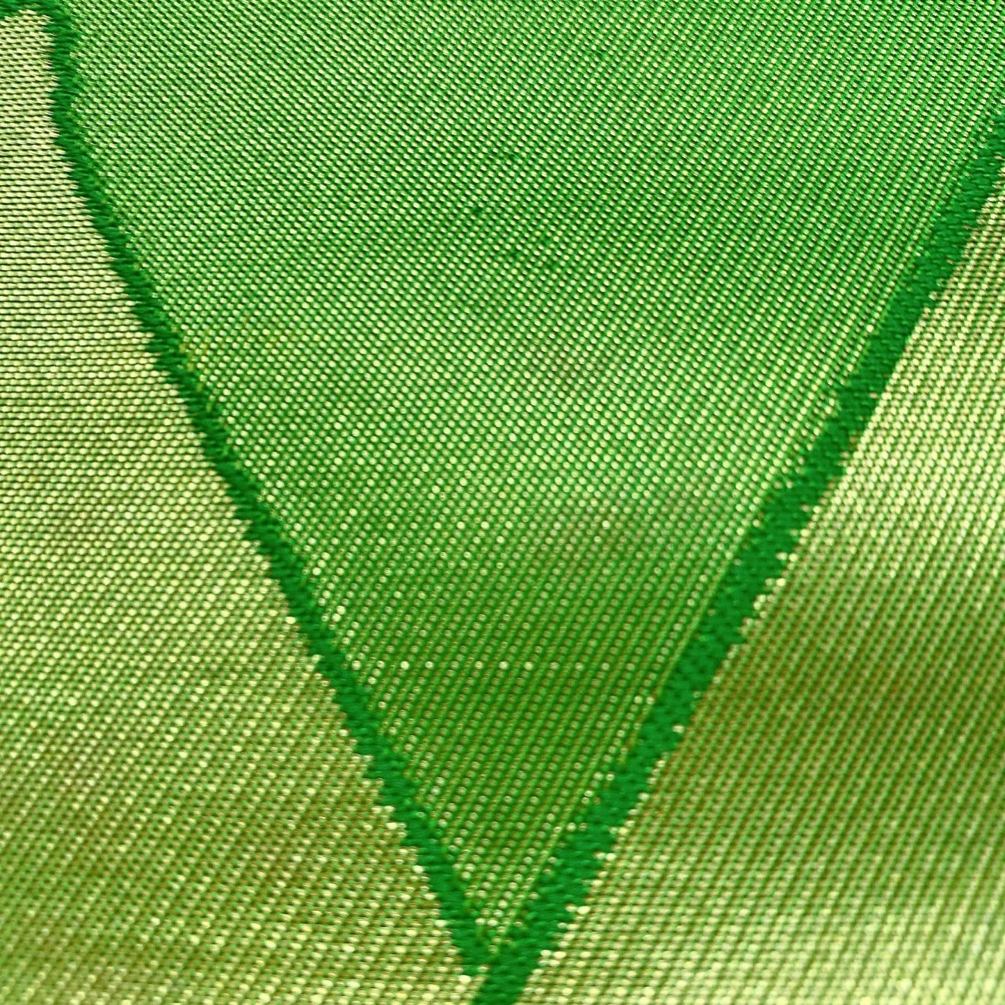 6344# Japanese Vintage Fukuro Obi Belt Kimono Fabric Silk Traditional Green