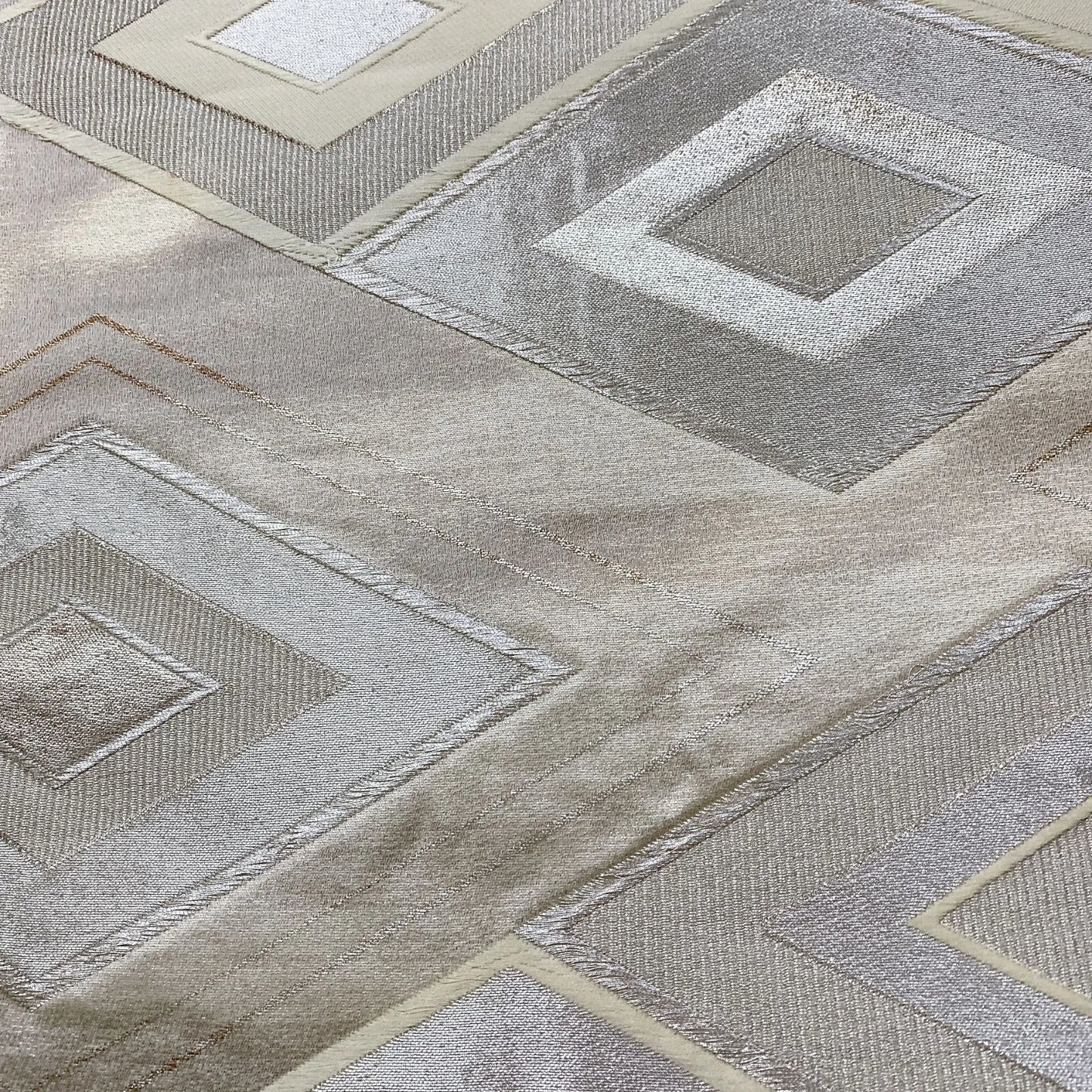 6347# Japanese Vintage Fukuro Obi Belt Kimono Fabric Silk Traditional Silver