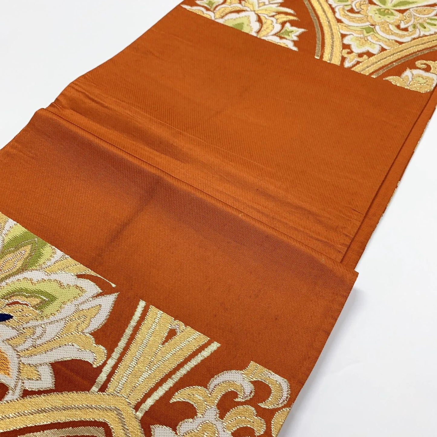 6351# Japanese Vintage Fukuro Obi Belt Kimono Fabric Silk Traditional