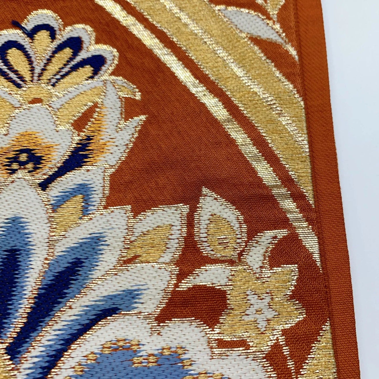 6351# Japanese Vintage Fukuro Obi Belt Kimono Fabric Silk Traditional