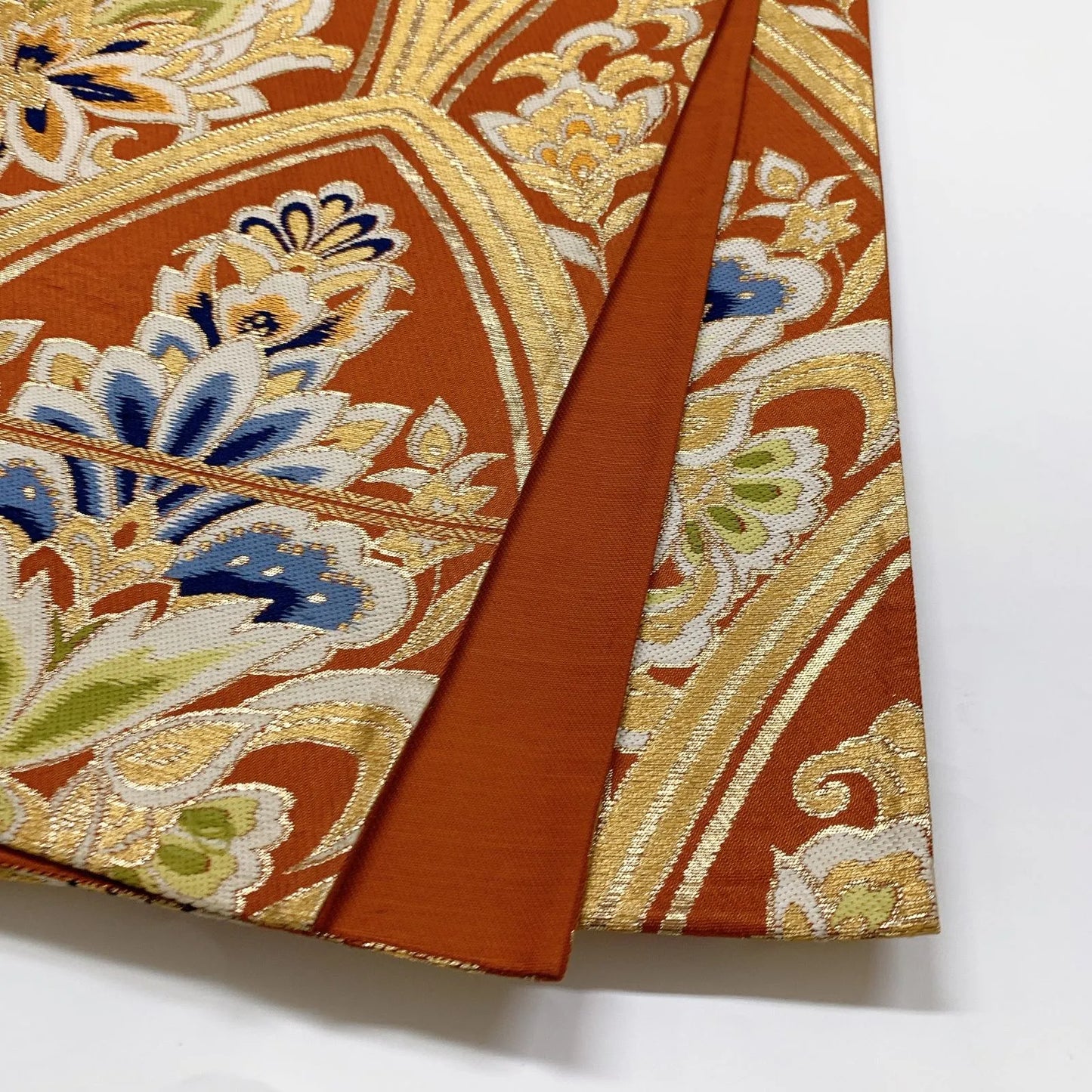 6351# Japanese Vintage Fukuro Obi Belt Kimono Fabric Silk Traditional