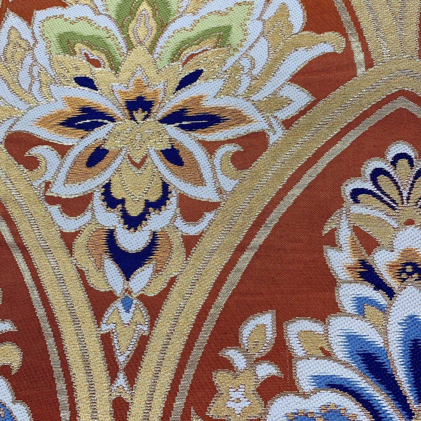 6351# Japanese Vintage Fukuro Obi Belt Kimono Fabric Silk Traditional