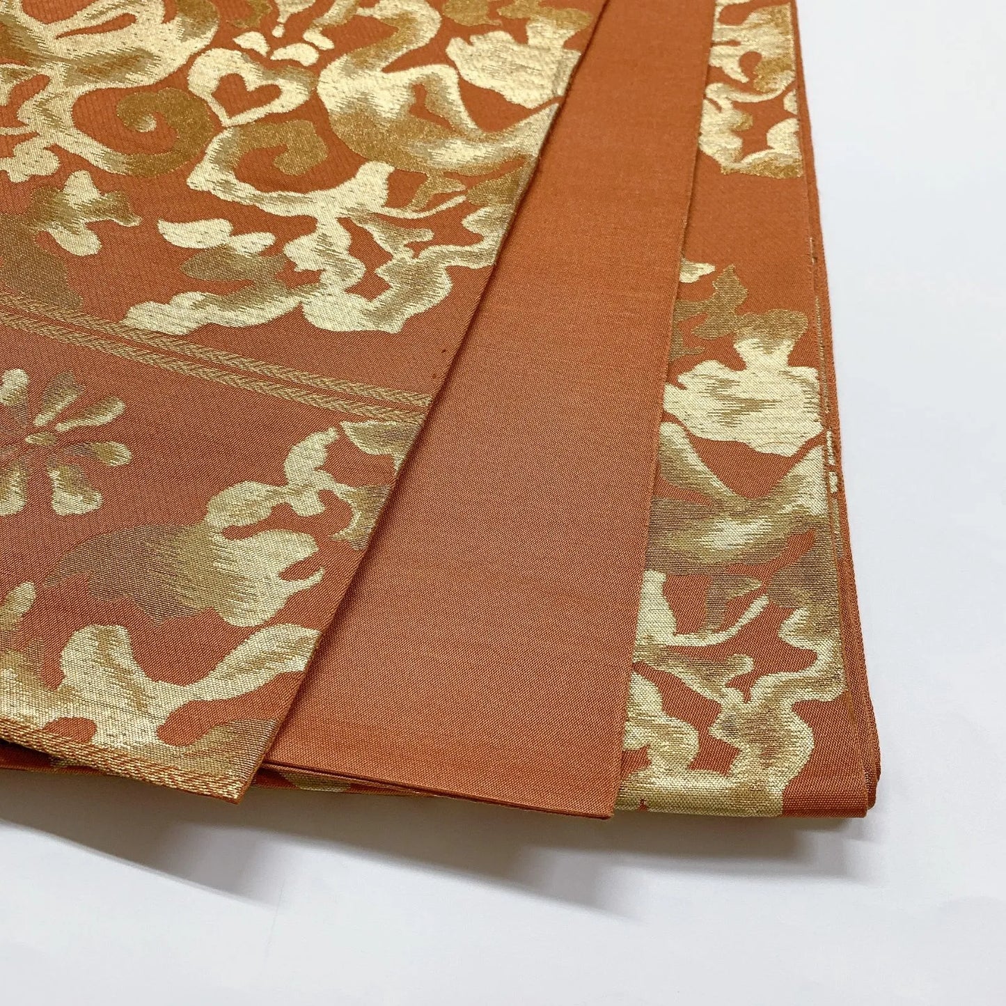 6356# Japanese Vintage Fukuro Obi Belt Kimono Fabric Silk Traditional