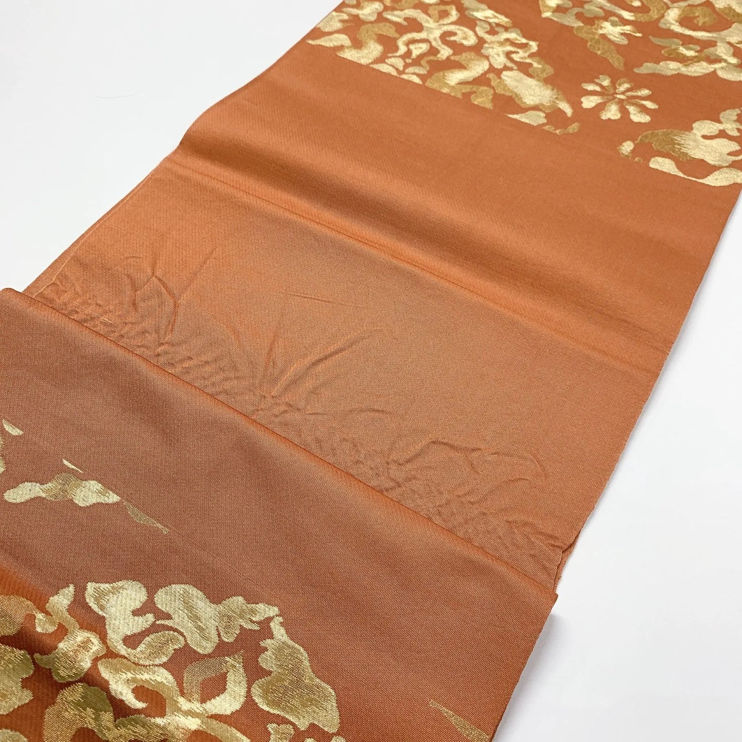 6356# Japanese Vintage Fukuro Obi Belt Kimono Fabric Silk Traditional