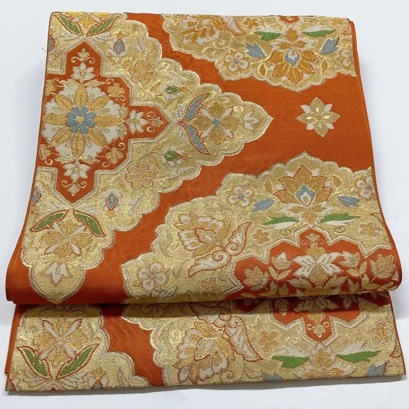 6340# Japanese Vintage Fukuro Obi Belt Kimono Fabric Silk Traditional