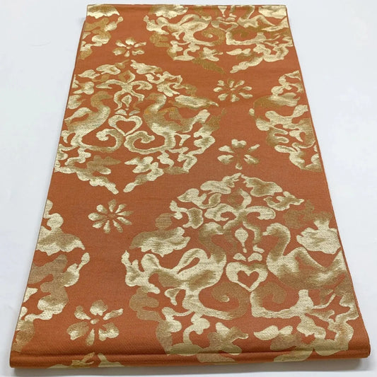 6356# Japanese Vintage Fukuro Obi Belt Kimono Fabric Silk Traditional