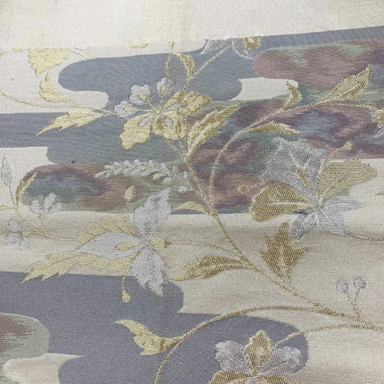 6369# Japanese Vintage Fukuro Obi Belt Kimono Fabric Silk Traditional