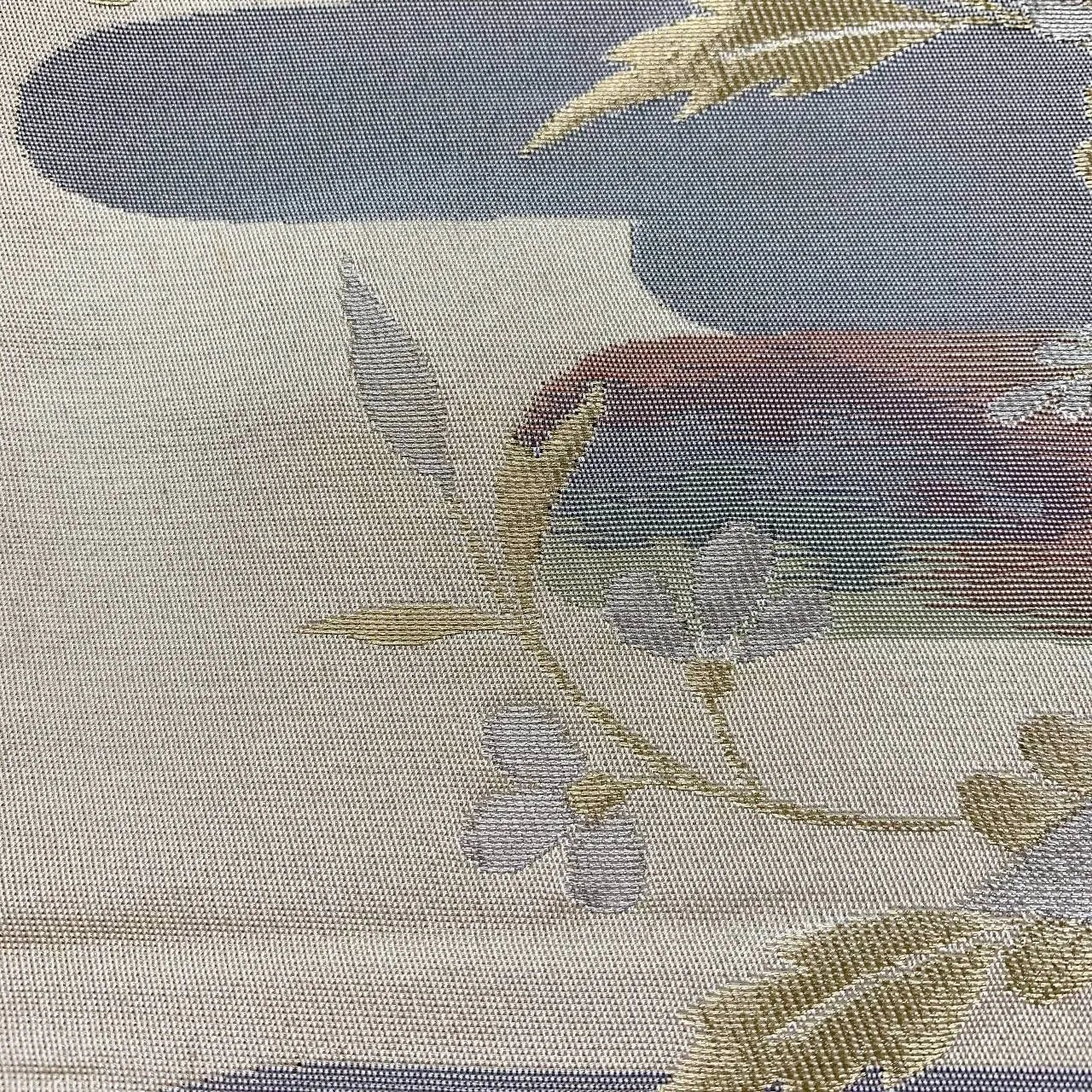 6369# Japanese Vintage Fukuro Obi Belt Kimono Fabric Silk Traditional