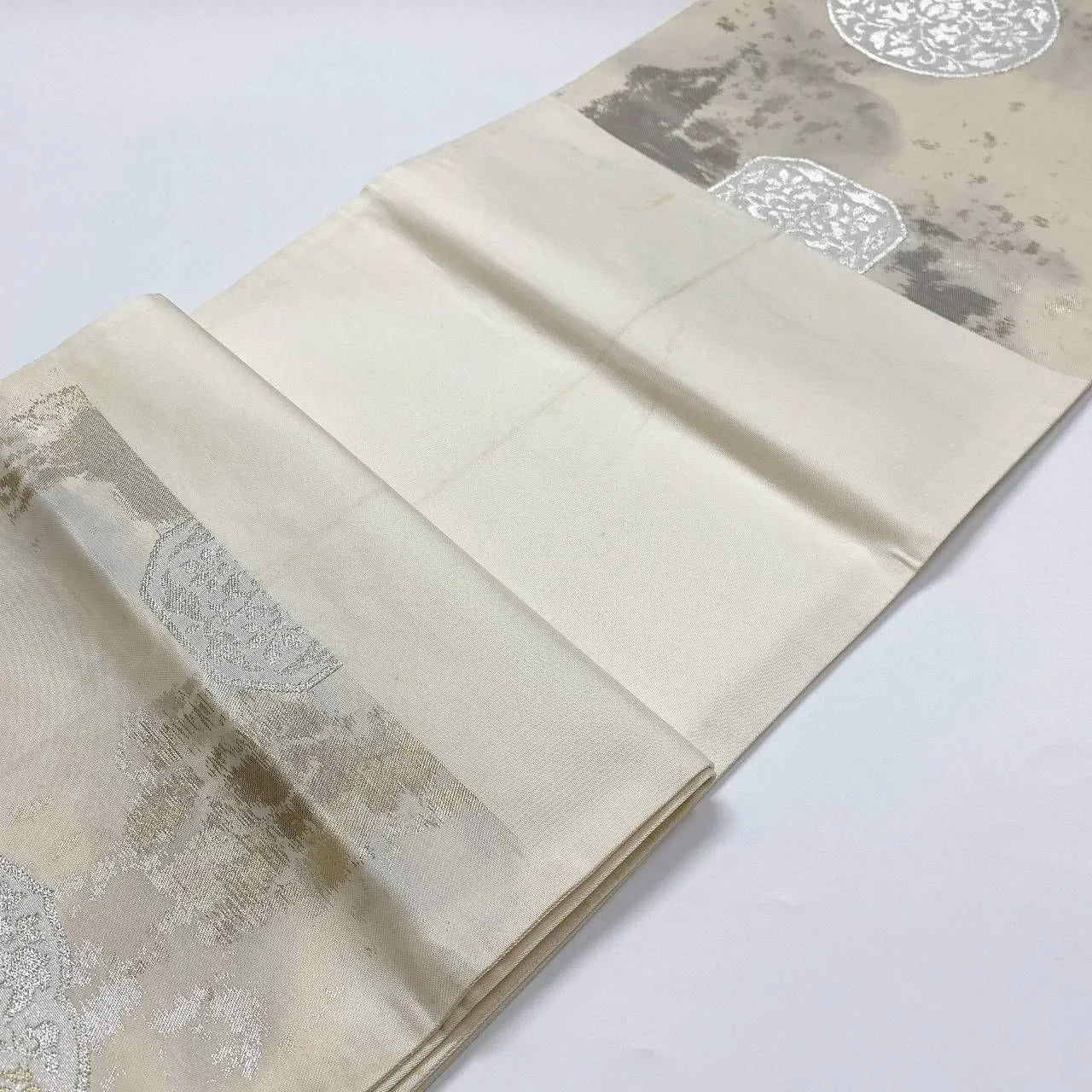 6370# Japanese Vintage Fukuro Obi Belt Kimono Fabric Silk Traditional