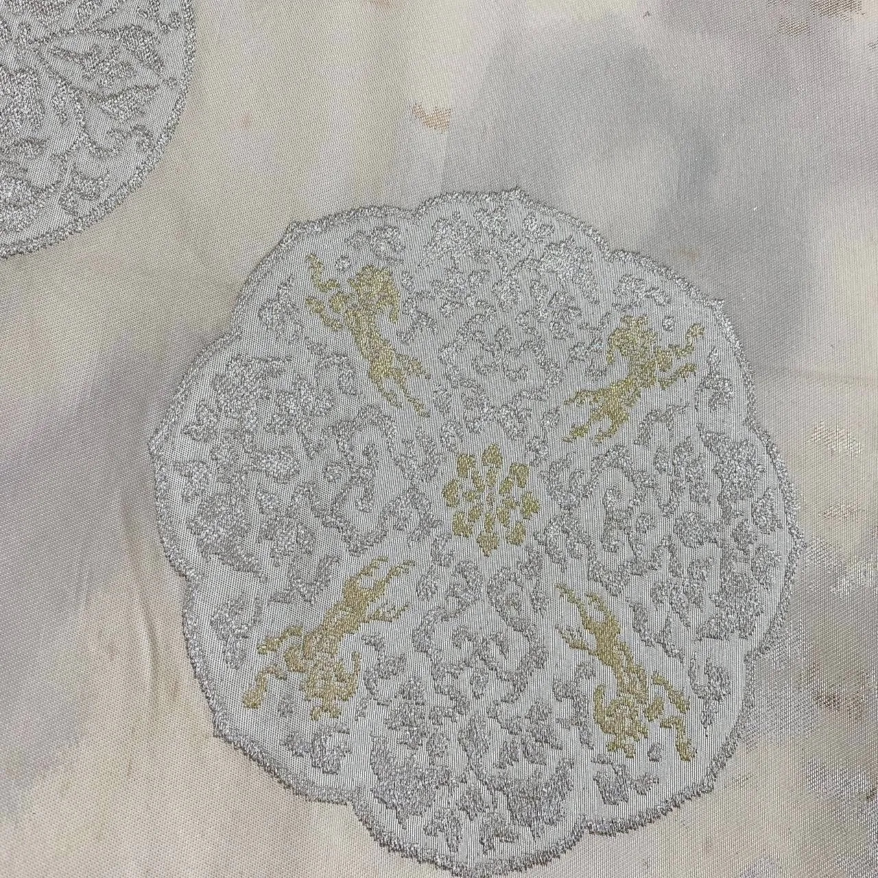 6370# Japanese Vintage Fukuro Obi Belt Kimono Fabric Silk Traditional