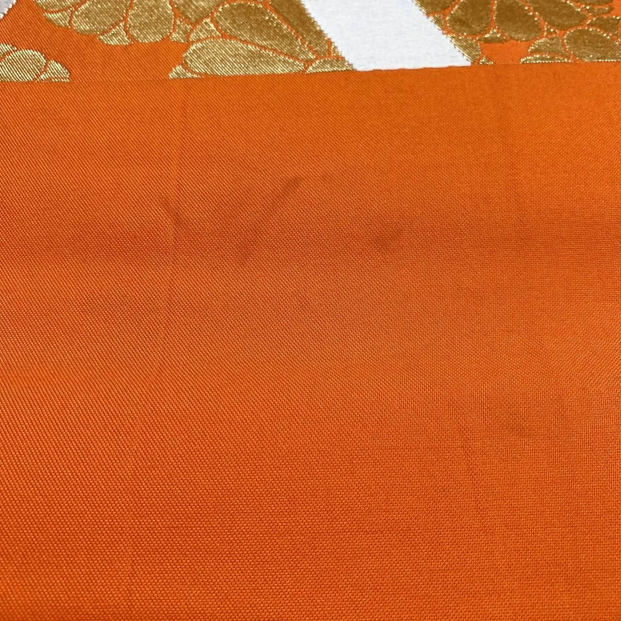 6372# Japanese Vintage Fukuro Obi Belt Kimono Fabric Silk Traditional