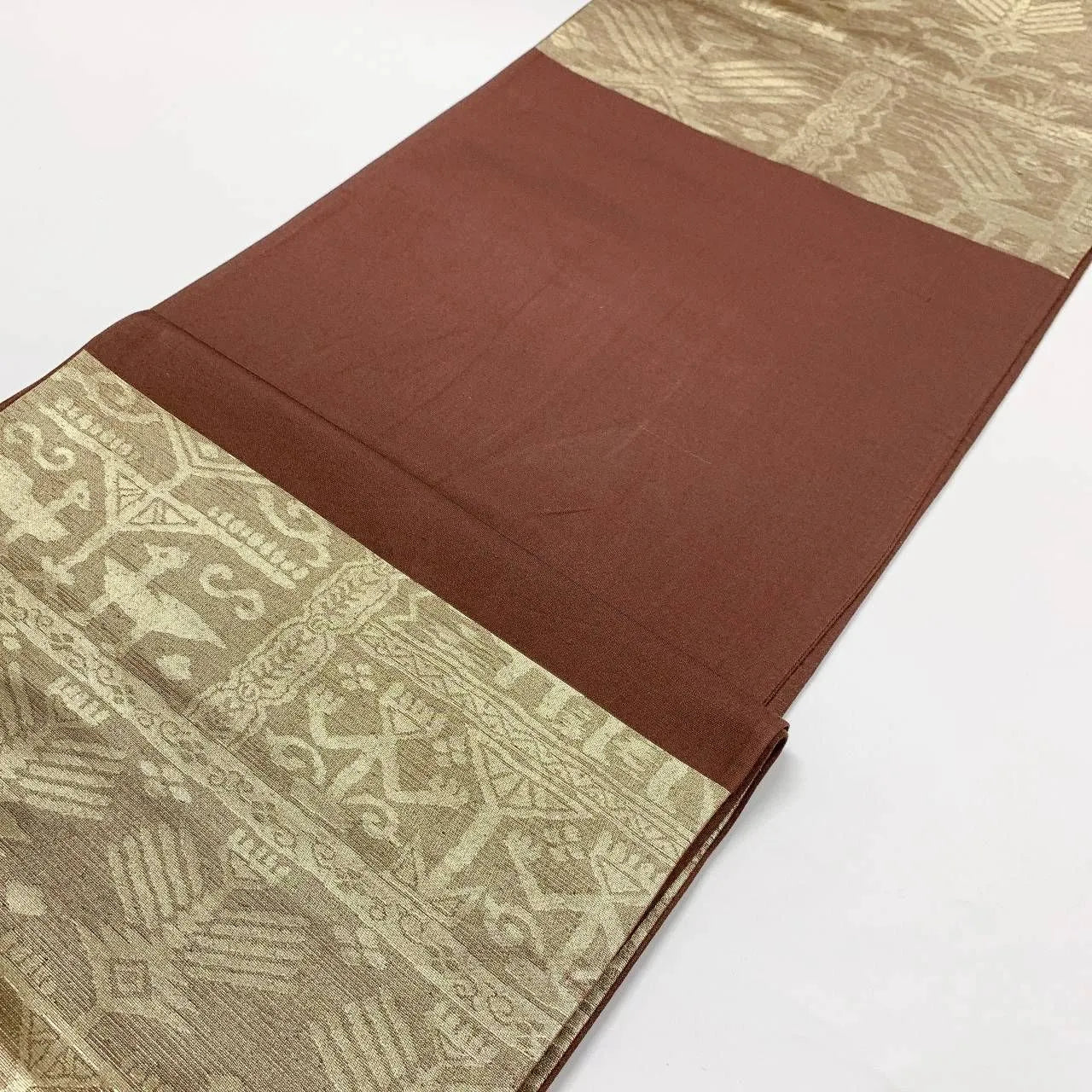 6376# Japanese Vintage Fukuro Obi Belt Kimono Fabric Silk Traditional