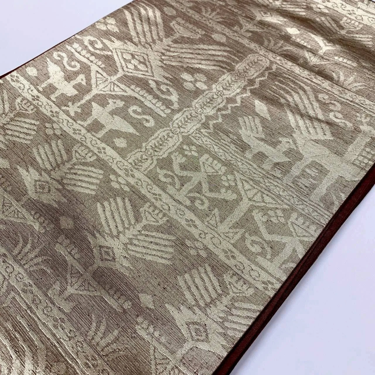 6376# Japanese Vintage Fukuro Obi Belt Kimono Fabric Silk Traditional