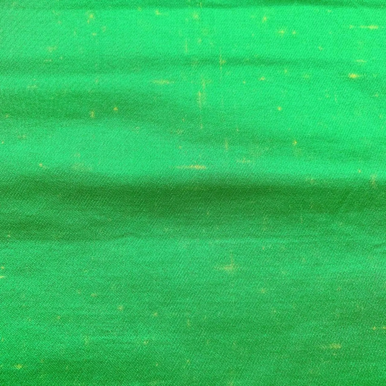 6377# Japanese Vintage Fukuro Obi Belt Kimono Fabric Silk Traditional Green