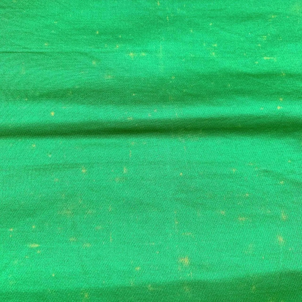 6377# Japanese Vintage Fukuro Obi Belt Kimono Fabric Silk Traditional Green