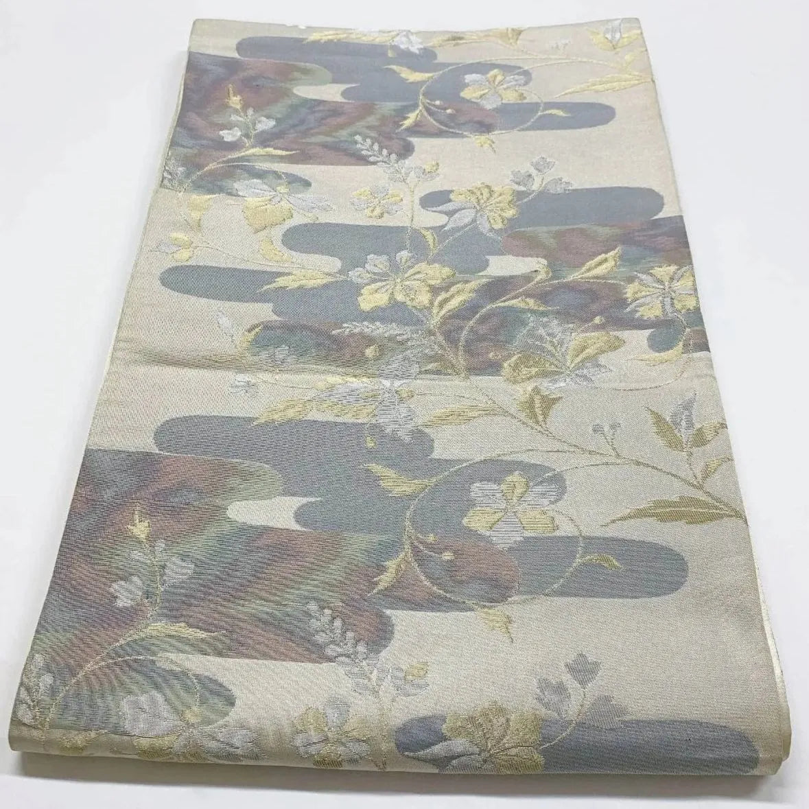 6369# Japanese Vintage Fukuro Obi Belt Kimono Fabric Silk Traditional