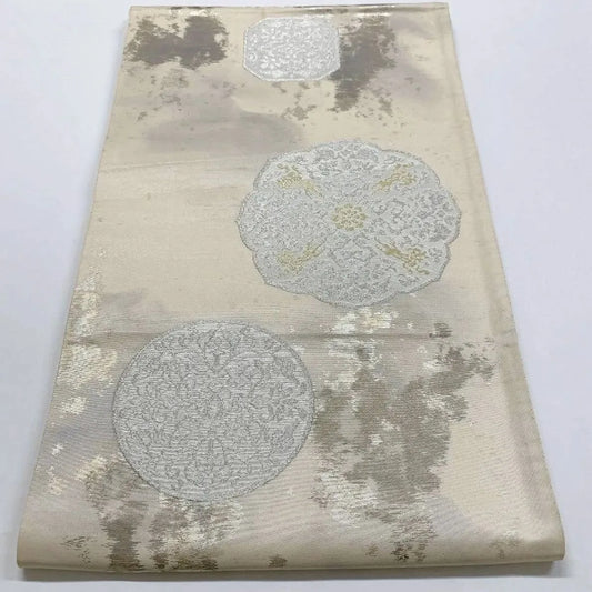 6370# Japanese Vintage Fukuro Obi Belt Kimono Fabric Silk Traditional