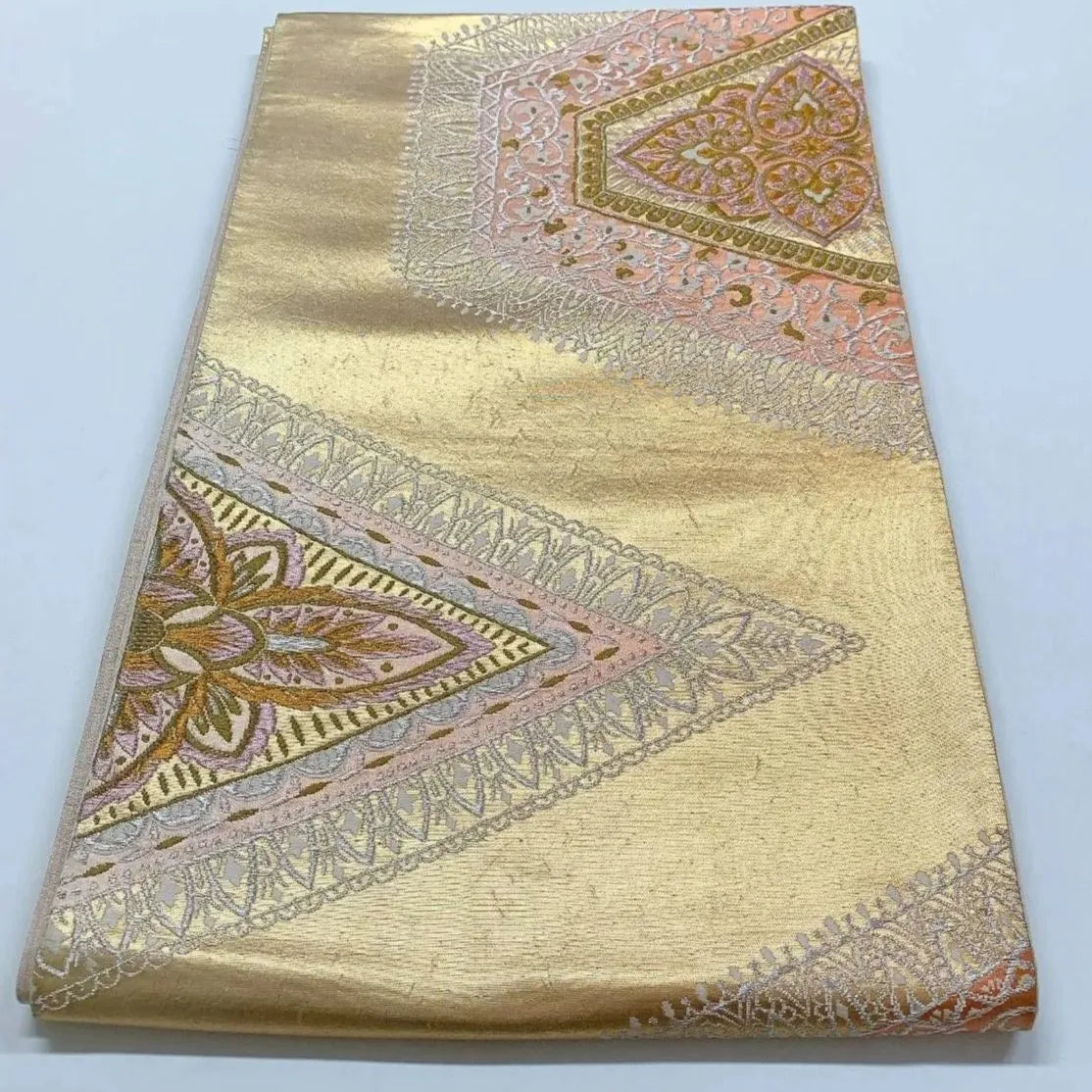 6371# Japanese Vintage Fukuro Obi Belt Kimono Fabric Silk Traditional Untailored