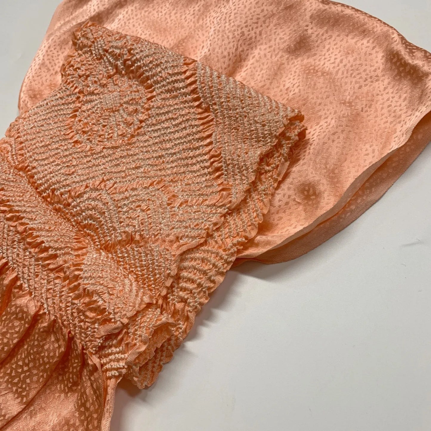 6495# Japanese Kimono Accessory Obiage and Obijime 2-piece Set Silk Shibori