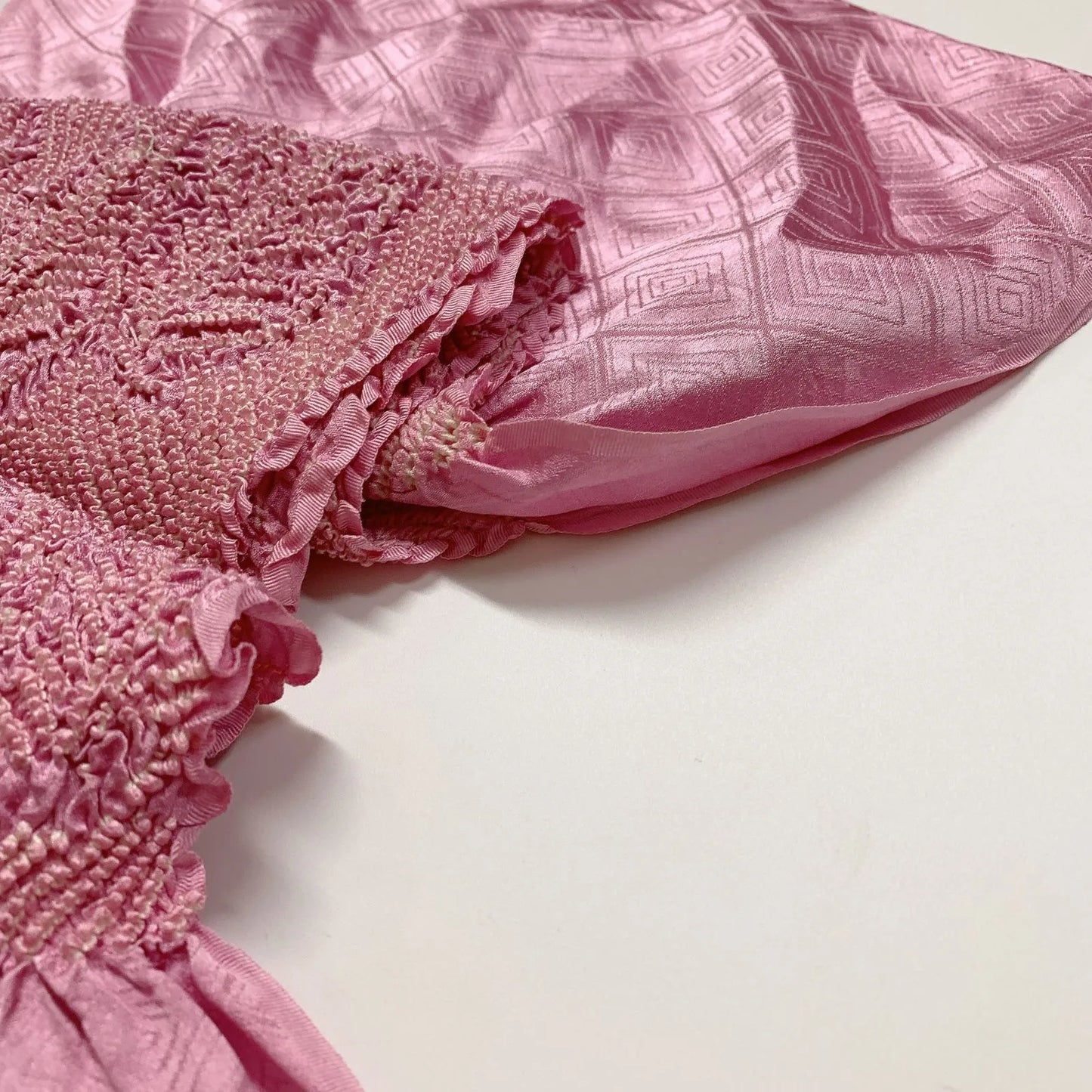 6498# Japanese Kimono Accessory Obiage and Obijime 2-piece Set Silk Shibori