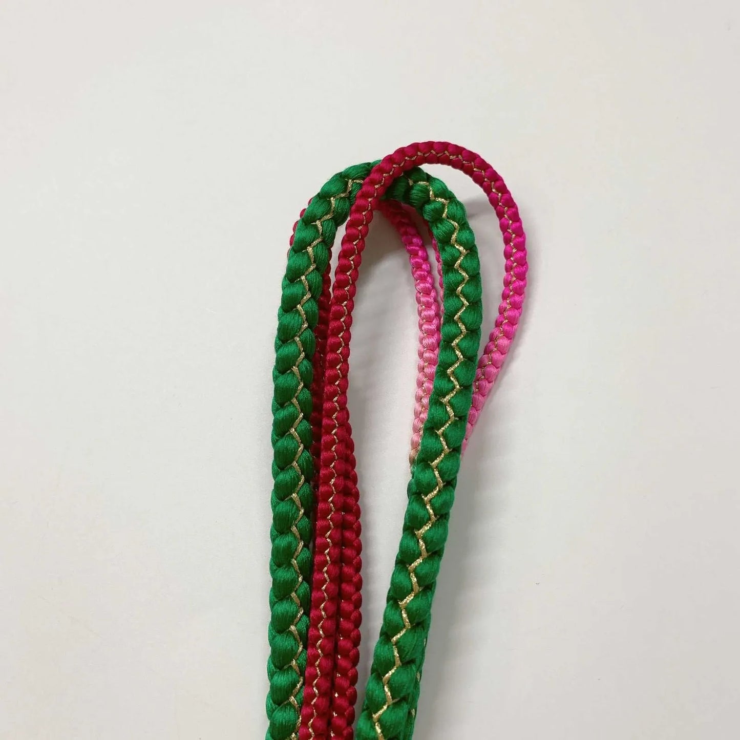 6505# Japanese Kimono Accessory Obiage and Obijime 2-piece Set Silk Shibori