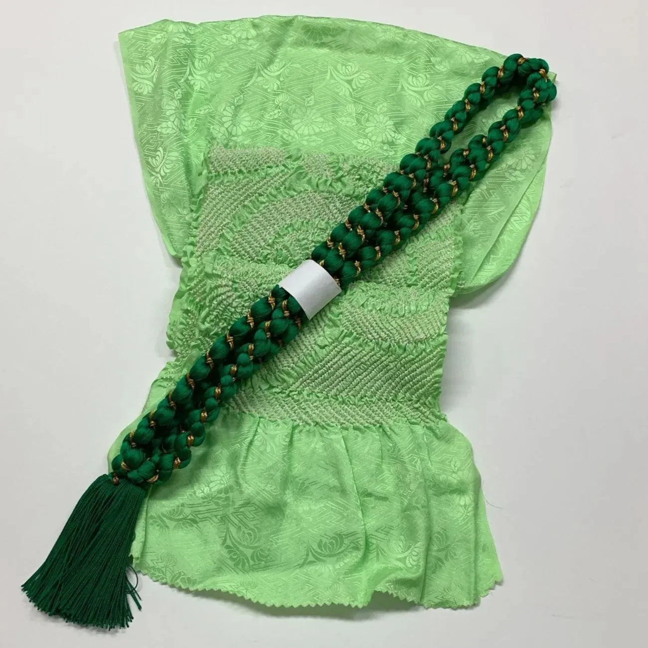 6494# Japanese Kimono Accessory Obiage and Obijime 2-piece Set Silk Shibori