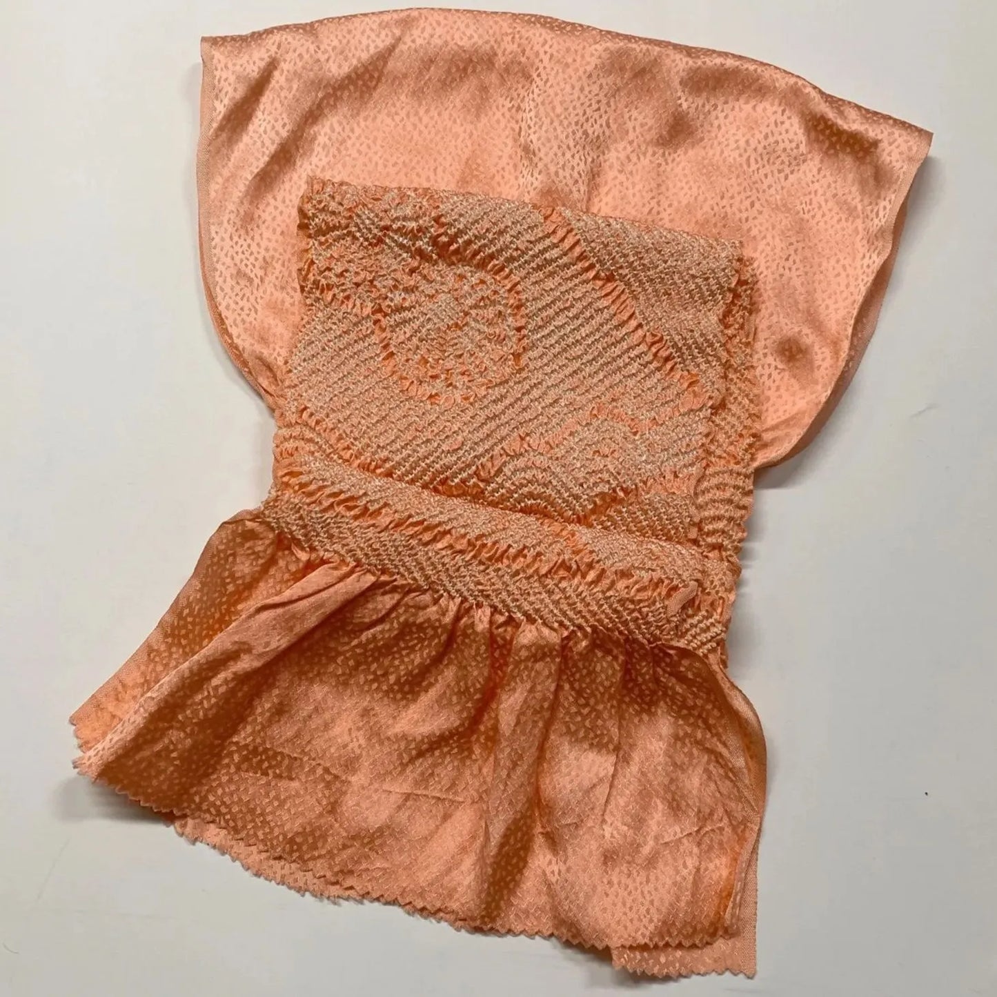 6495# Japanese Kimono Accessory Obiage and Obijime 2-piece Set Silk Shibori