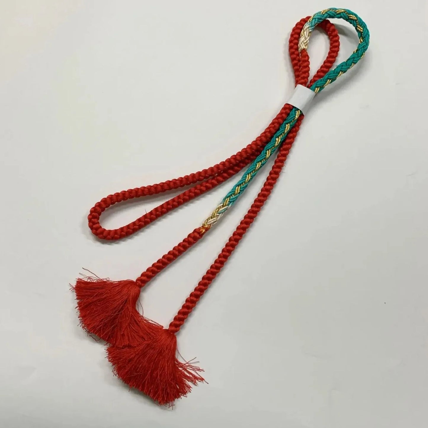 6495# Japanese Kimono Accessory Obiage and Obijime 2-piece Set Silk Shibori