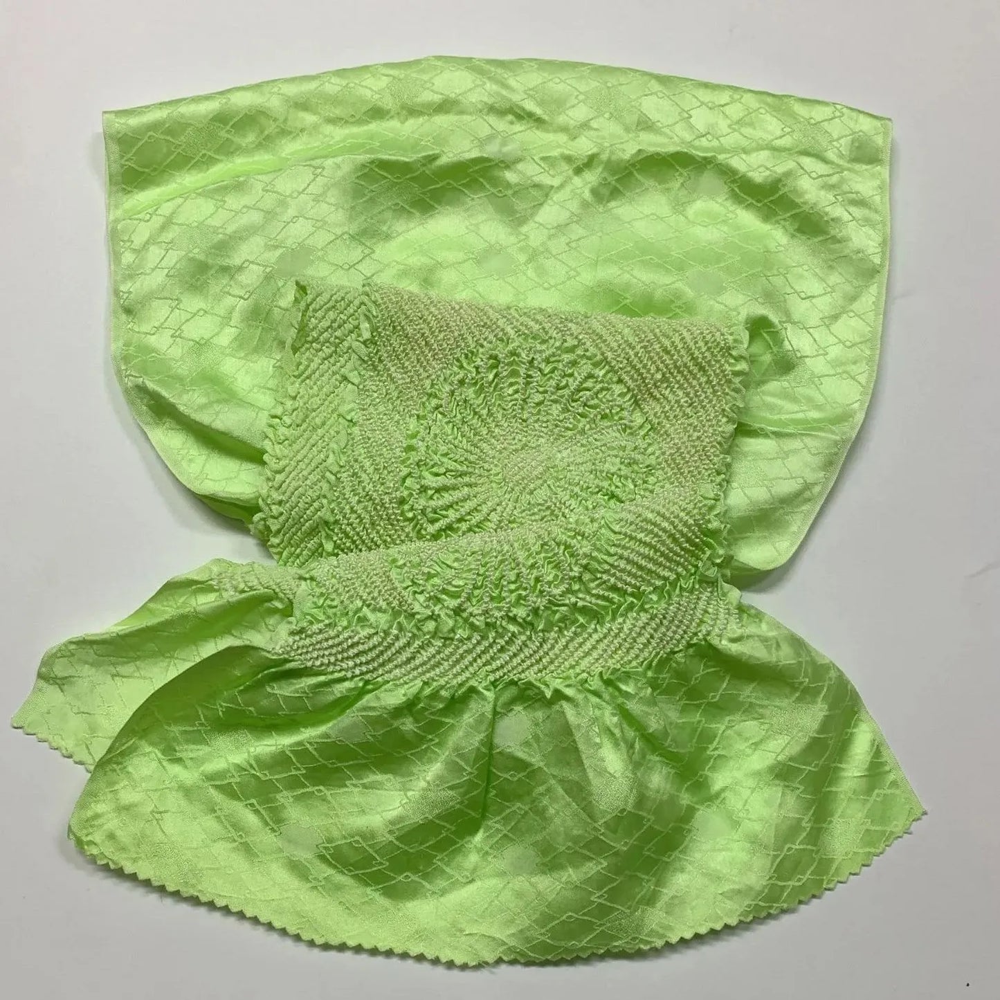 6496# Japanese Kimono Accessory Obiage and Obijime 2-piece Set Silk Shibori