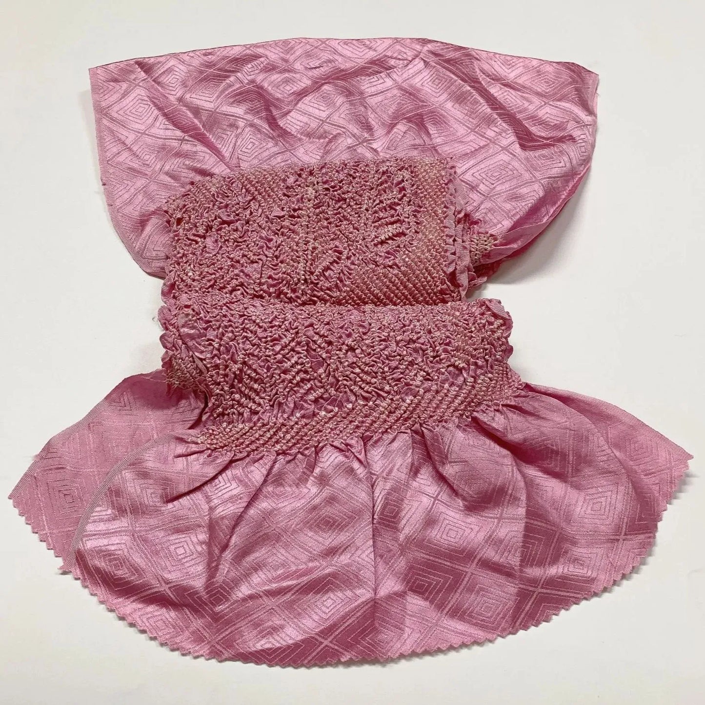 6498# Japanese Kimono Accessory Obiage and Obijime 2-piece Set Silk Shibori