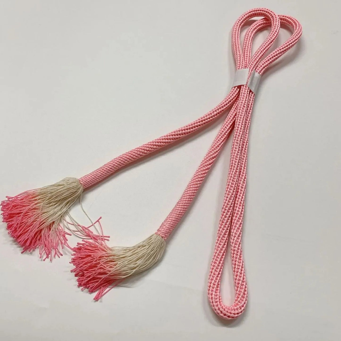 6498# Japanese Kimono Accessory Obiage and Obijime 2-piece Set Silk Shibori