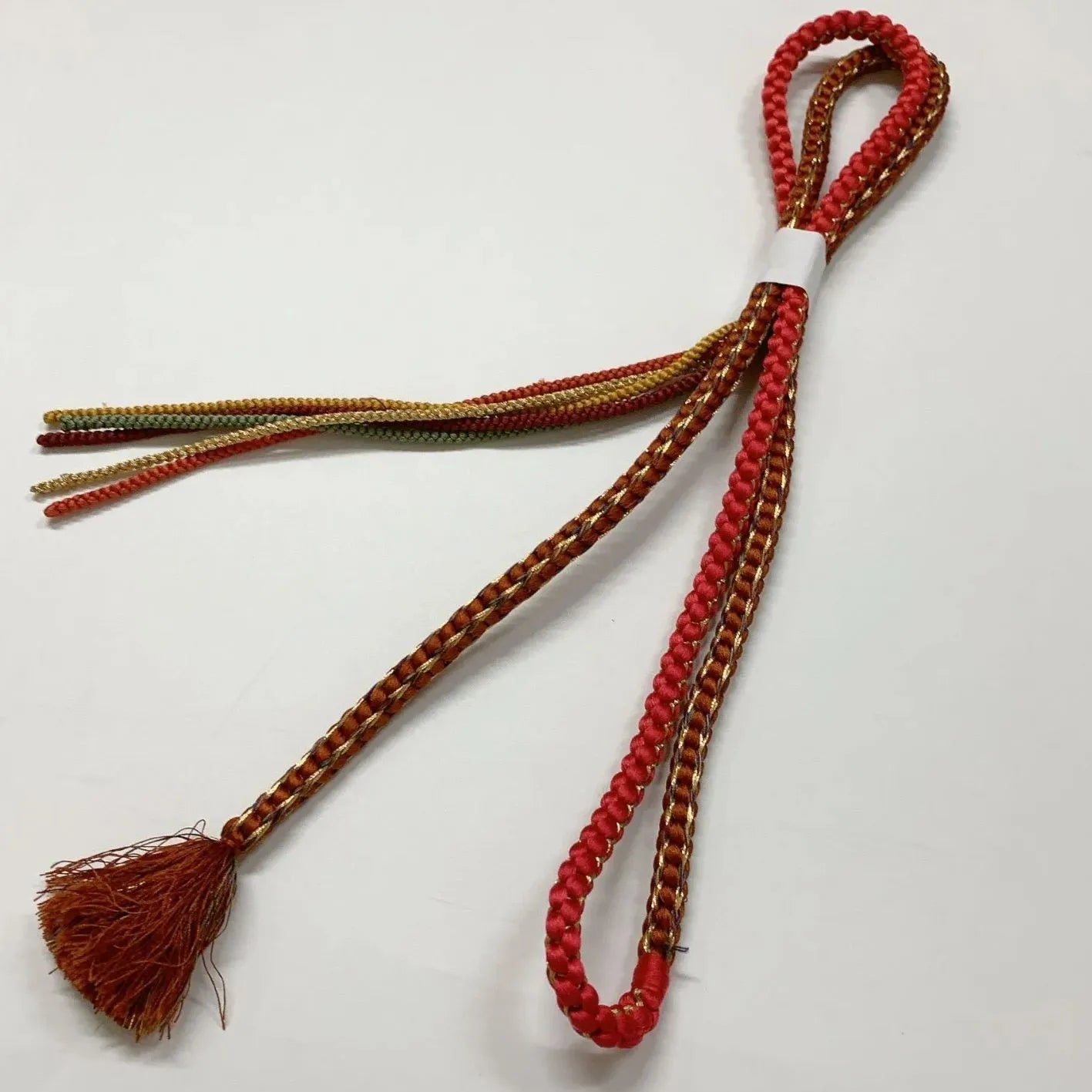 6499# Japanese Kimono Accessory Obiage and Obijime 2-piece Set Silk Shibori