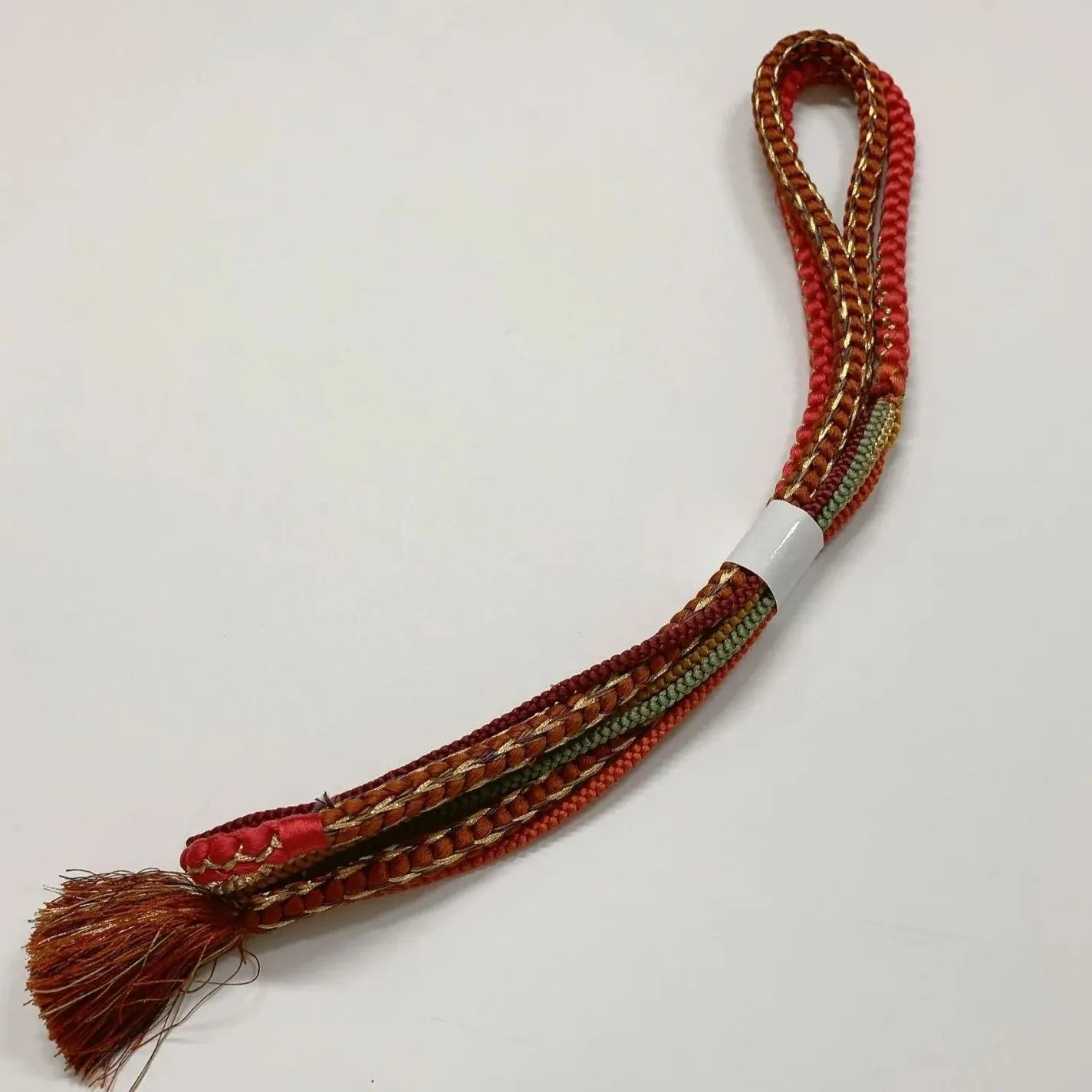 6499# Japanese Kimono Accessory Obiage and Obijime 2-piece Set Silk Shibori