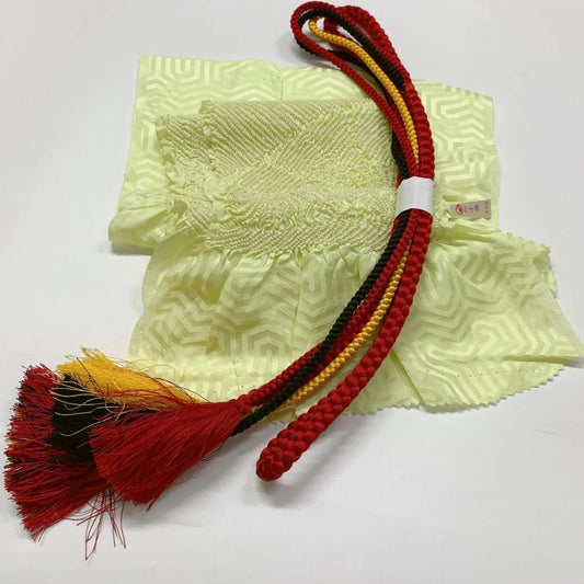 6501# Japanese Kimono Accessory Obiage and Obijime 2-piece Set Silk Shibori