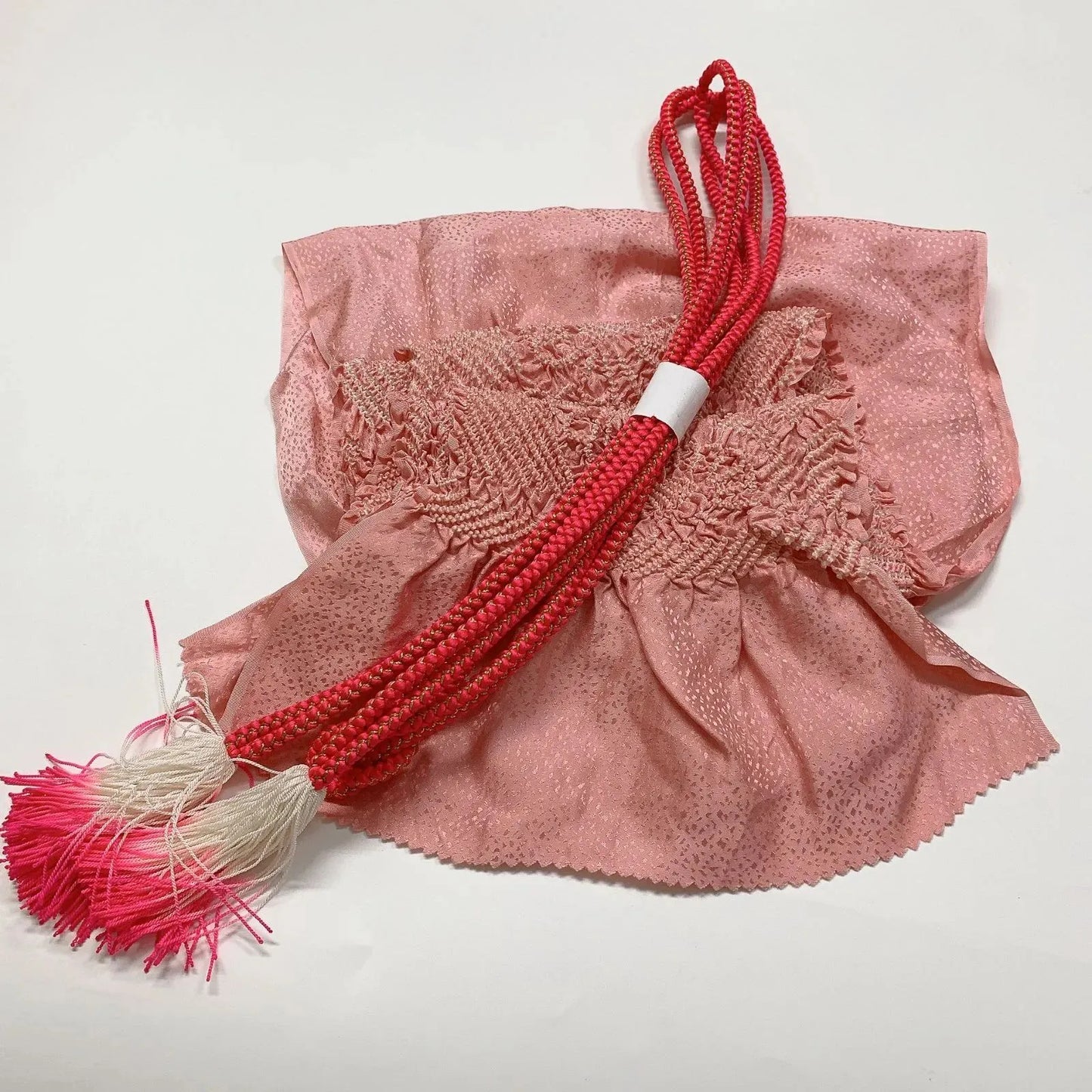 6502# Japanese Kimono Accessory Obiage and Obijime 2-piece Set Silk Shibori