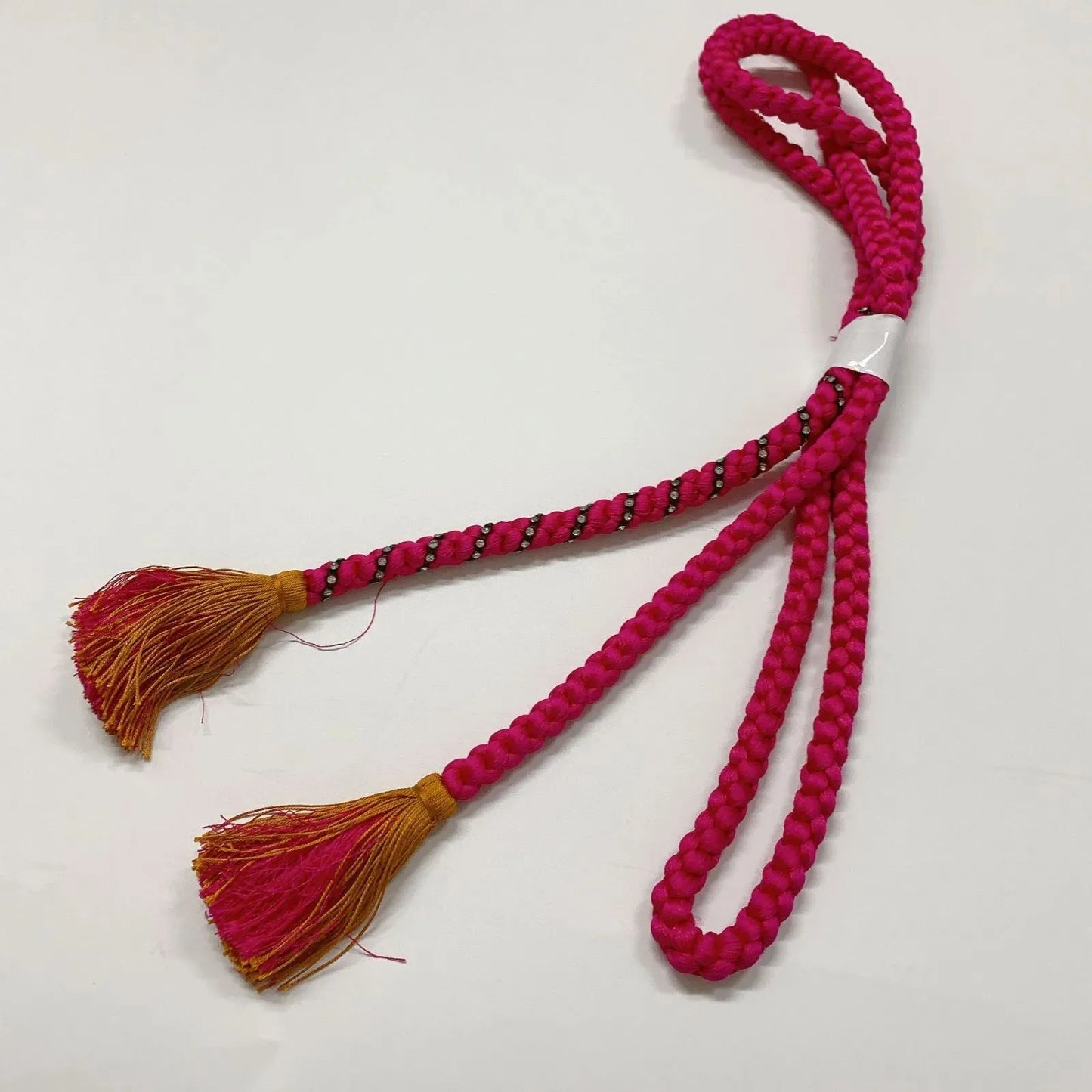 6503# Japanese Kimono Accessory Obiage and Obijime 2-piece Set Silk Shibori