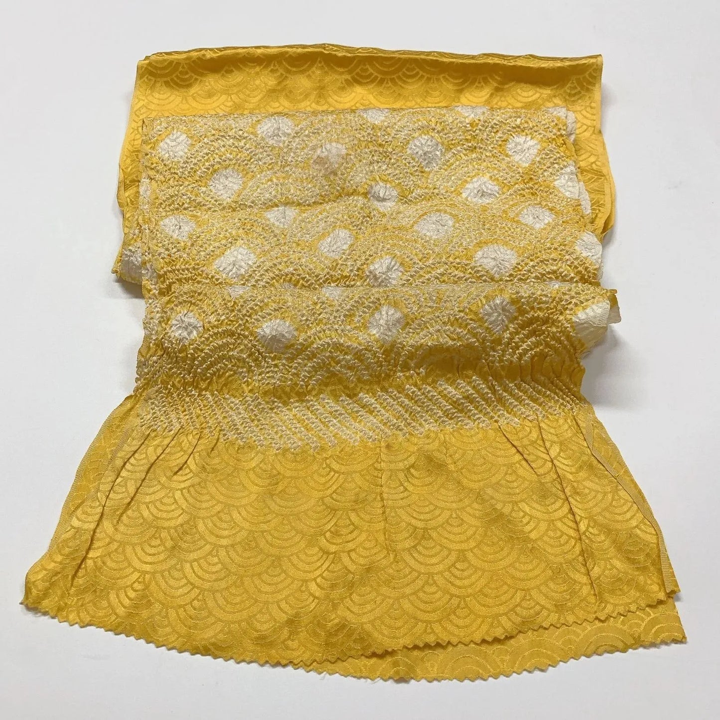 6504# Japanese Kimono Accessory Obiage and Obijime 2-piece Set Silk Shibori