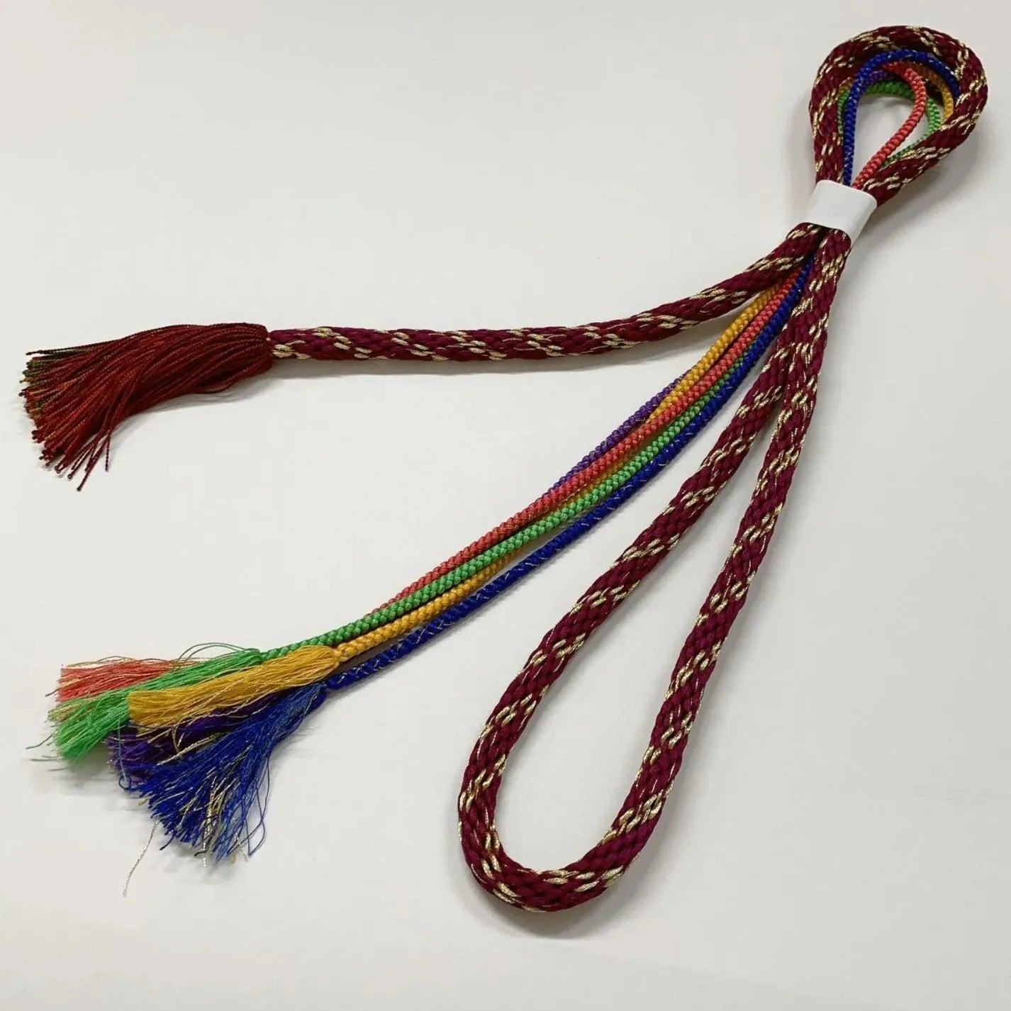 6504# Japanese Kimono Accessory Obiage and Obijime 2-piece Set Silk Shibori