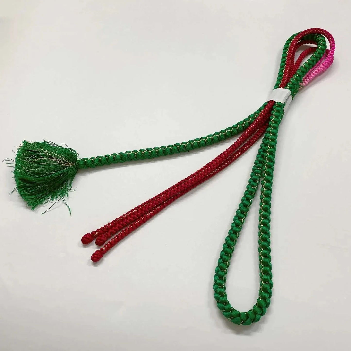 6505# Japanese Kimono Accessory Obiage and Obijime 2-piece Set Silk Shibori