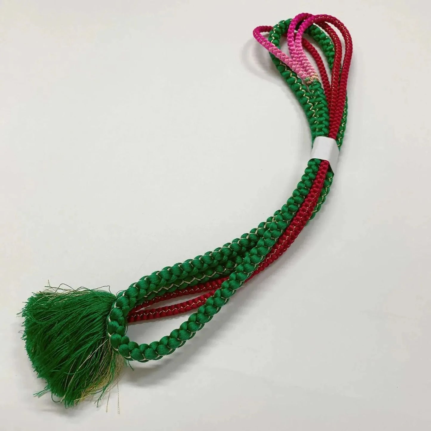 6505# Japanese Kimono Accessory Obiage and Obijime 2-piece Set Silk Shibori